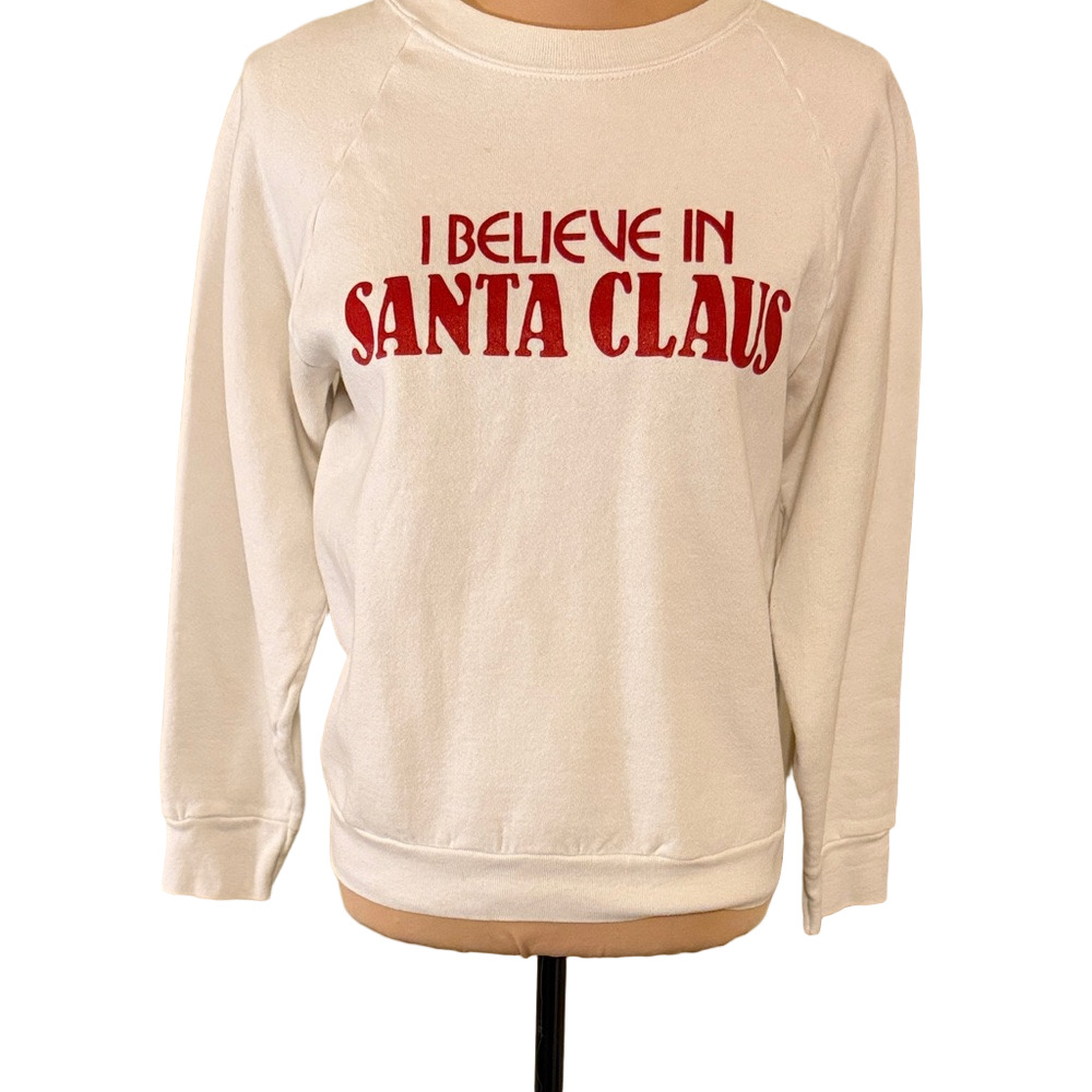 Screen Stars White Sweatshirt with Red Print